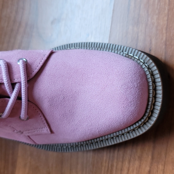 Sam Edelman Pink Hibiscus Leather Lue Boots Size 8.5 - Picture 8 of 10